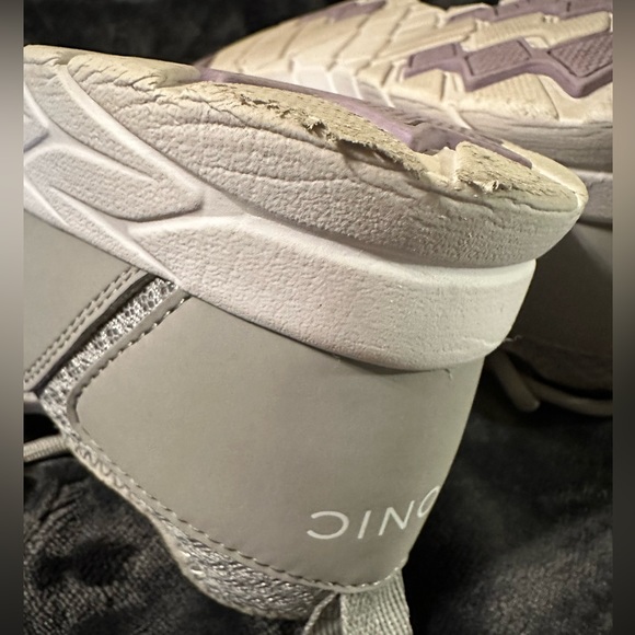 Vionic Zeliya Gray Lilac Peach Pink Orthotic Walking Fabric Lace Up Shoes 9.5 Wd - Picture 12 of 15